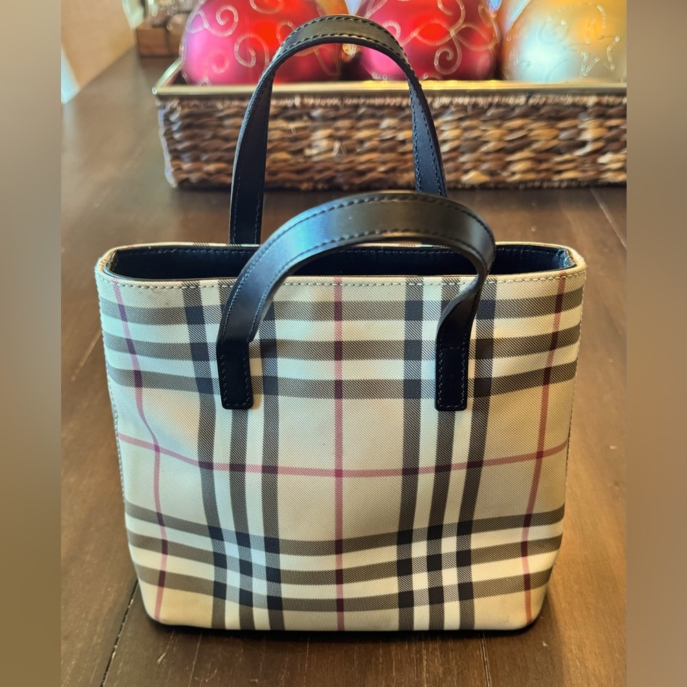 Authentic Burberry mini tote; Size: 9 × 7.5,  pristine condition
